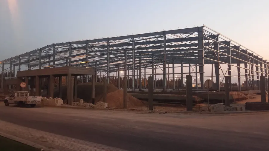 Al Qemam Industrial Warehouse, 6th of October, Giza, steel structure design by Mohamed Mustafa