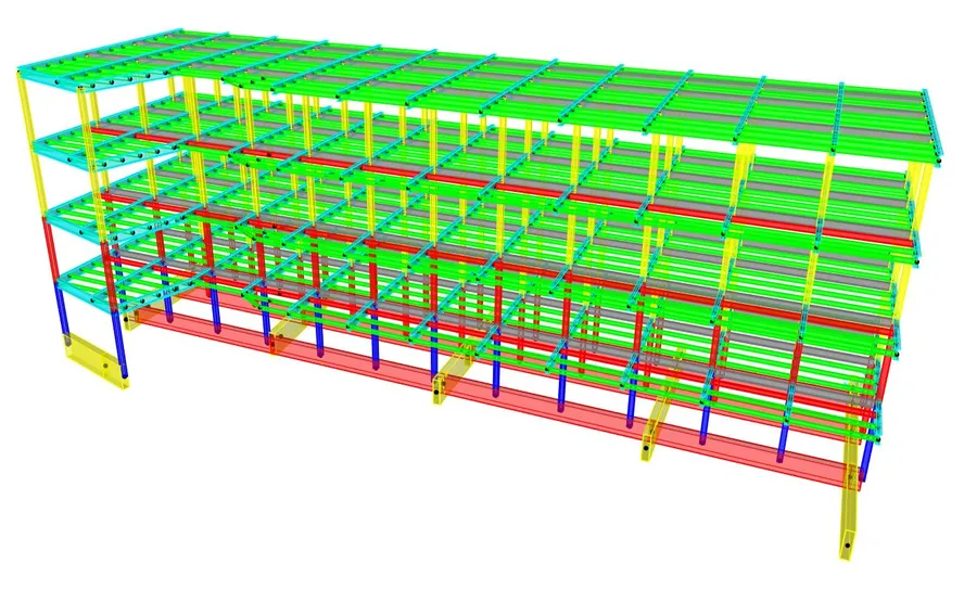 Hotel Vertical Extension, El Alamein, Egypt, steel structure design by Mohamed Mustafa