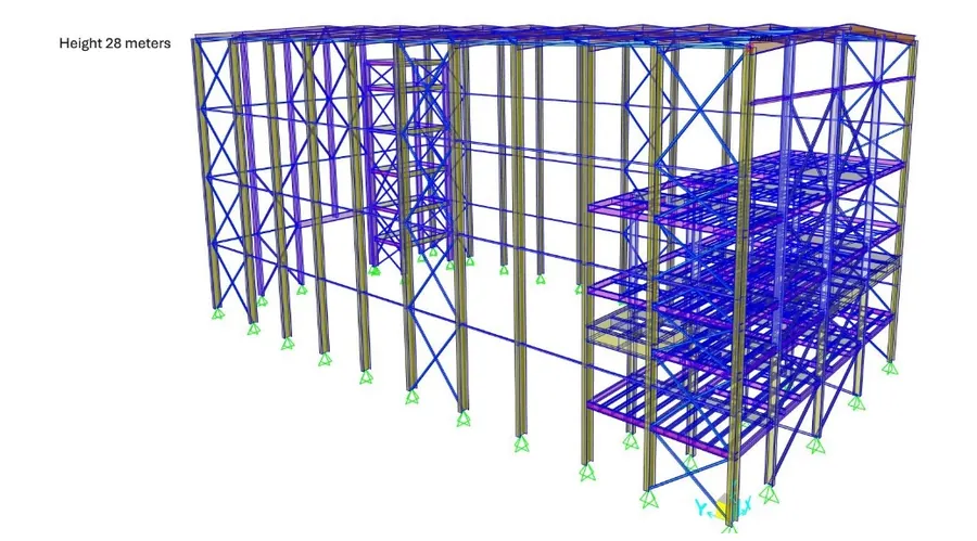 Feed Mill, 10th of Ramadan City, Egypt, steel structure design by Mohamed Mustafa