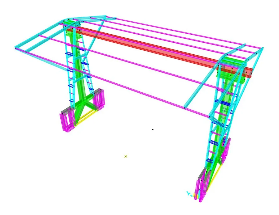 Gantry Crane with Moving Canopy, Saudi Arabia, steel structure design by Mohamed Mustafa